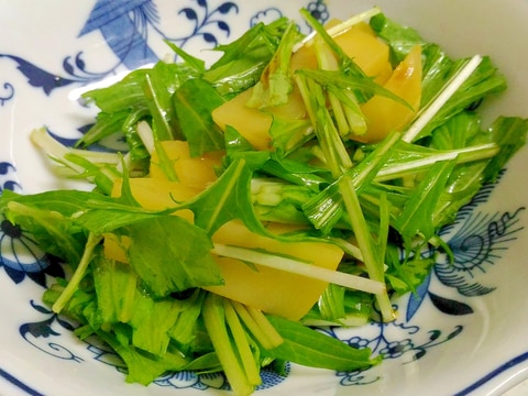 水菜とじゃがいもの中華風サラダ